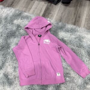 Roots Kids Purple-Pink Zip Hoodie